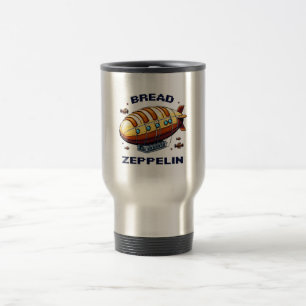 Mug De Voyage Pain Zeppelin - Pixel Art Airship Retro Design