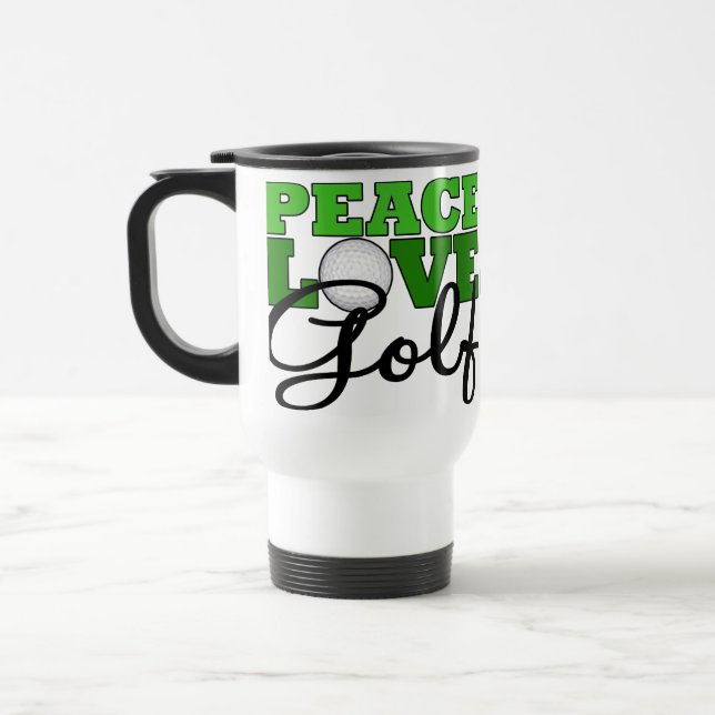 Mug De Voyage Paix, amour et golf (Gauche)
