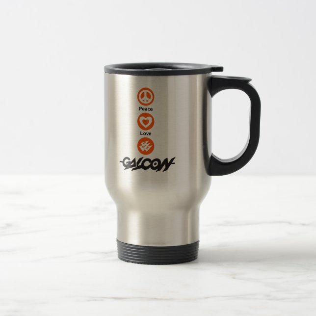 Mug De Voyage Paix, amour, Galcon (Droit)