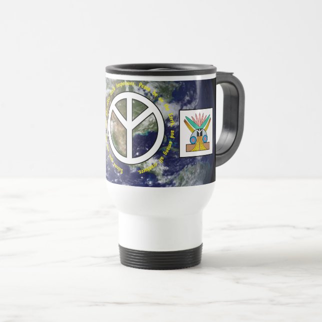 Mug De Voyage Paix sur terre (Devant droit)