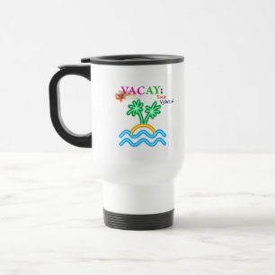 Mug De Voyage Palme Vacay Blanc—