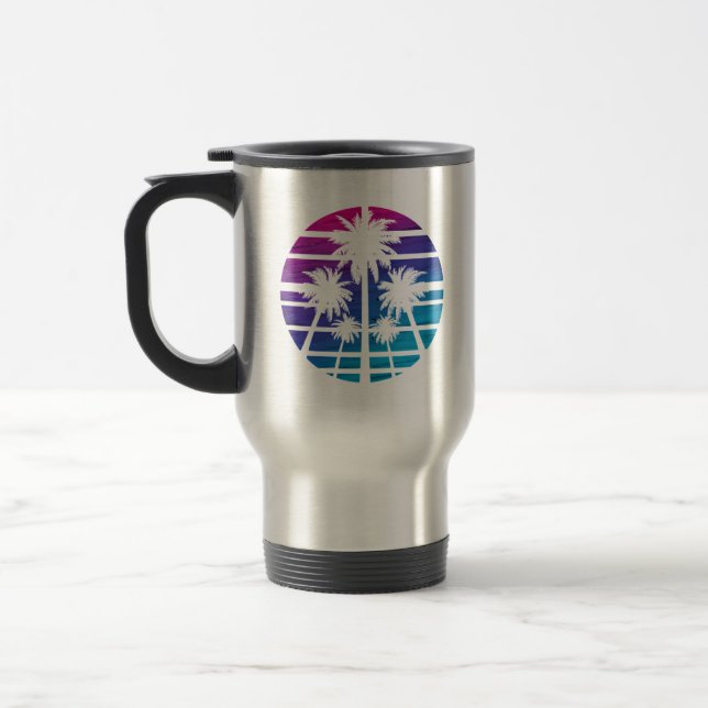 Mug De Voyage Palmier Plage Hawaïenne Vacances d'Été (Gauche)