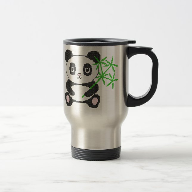 Mug De Voyage Panda à points croisés drôle (Droit)