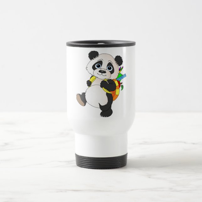 Mug De Voyage Panda Bear avec sac à dos (Centre)