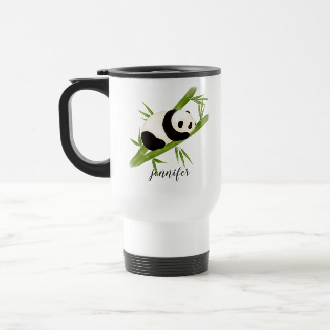 Mug De Voyage Panda Bear Boug de voyage personnalisé (Gauche)