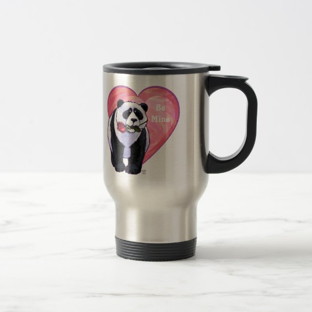Mug De Voyage Panda Bear Saint Valentin (Droit)
