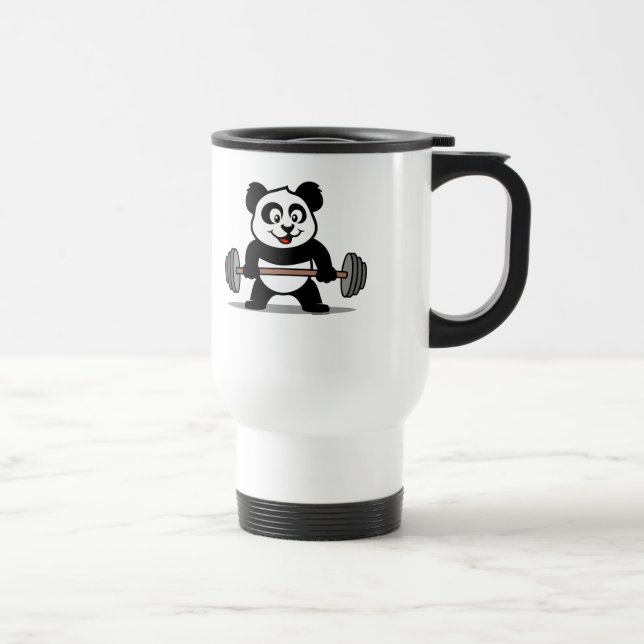 Mug De Voyage Panda d'haltérophilie (Droite)