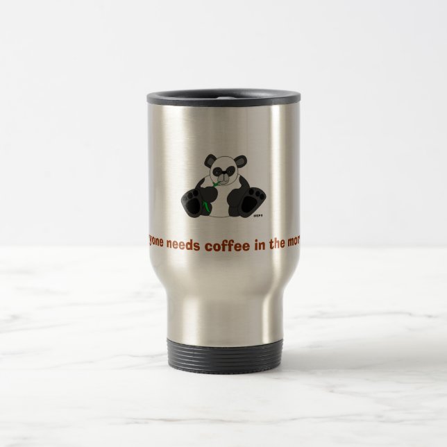 Mug De Voyage panda_drawing_st5, chacun a besoin de café dans… (Centre)