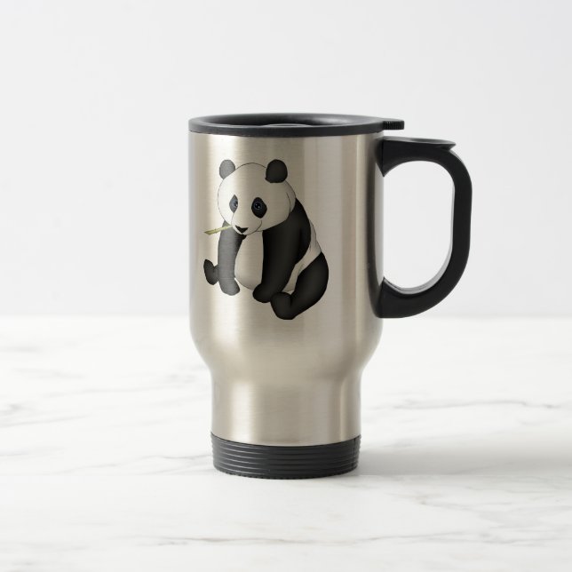 Mug De Voyage Panda mangeant le bambou (Droit)