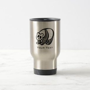 Mug De Voyage Panda mignon ; Argent