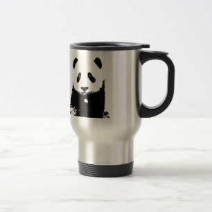 Mug De Voyage Panda noir et blanc Pop Art Voyage Musique