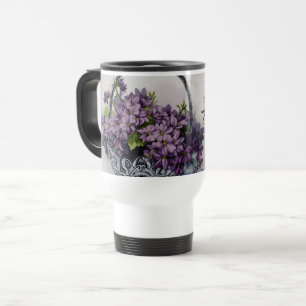 Mug De Voyage Panier de Fleurs Vintage – Épanouissement de la Fê