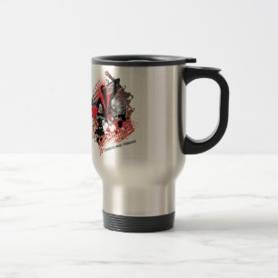 Mug De Voyage Panman de Carnaval Abstrait en rouge blanc et noir