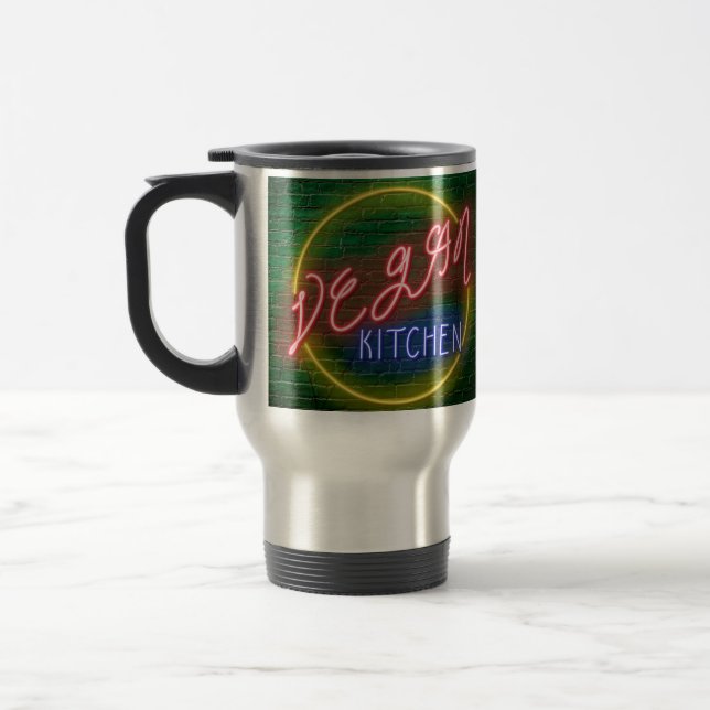 Mug De Voyage Panneau cuisine Neon Vegan (Gauche)