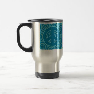 Mug De Voyage Panneau de paix bleu