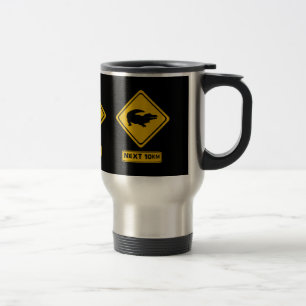Mug De Voyage panneau routier de crocodile