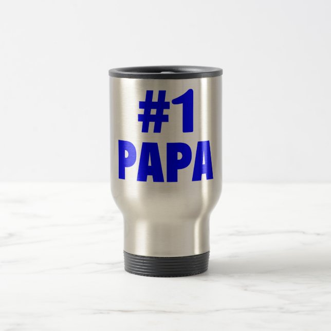 Mug De Voyage Papa #1 (bleu) (Centre)