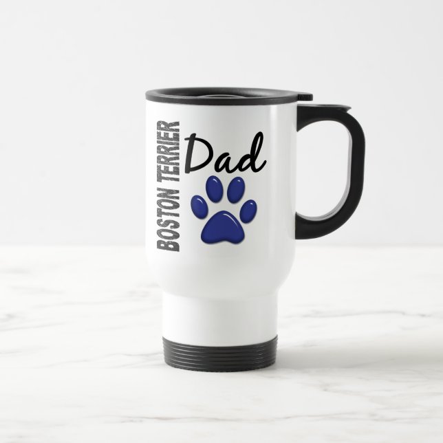 Mug De Voyage Papa 2 de Boston Terrier (Droite)