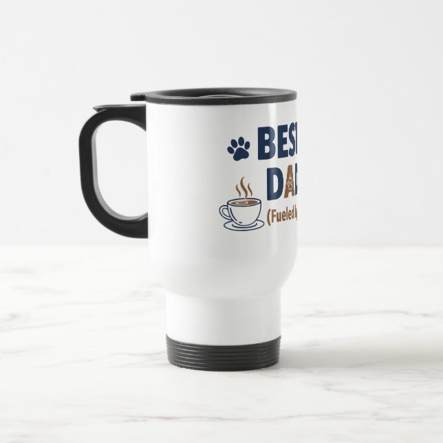 Mug De Voyage Papa Chien – Cadeau Drôle pour Amateur de Chiens (Gauche)