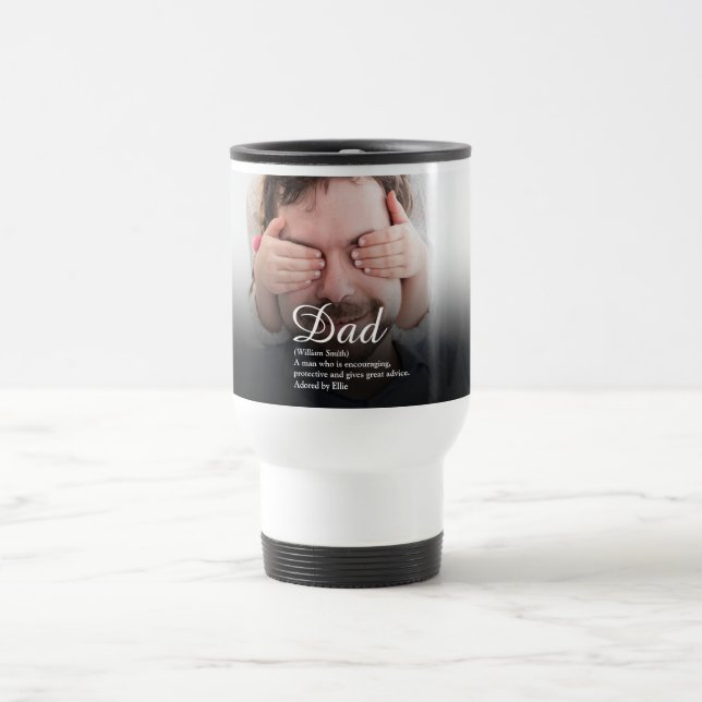 Mug De Voyage Papa, Daddy, Définition de père Photo de script (Centre)