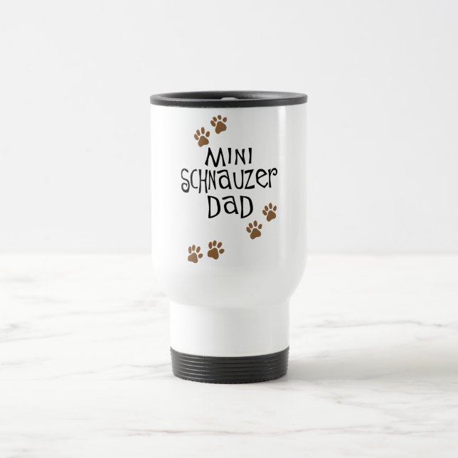 Mug De Voyage Papa de Schnauzer miniature (Centre)