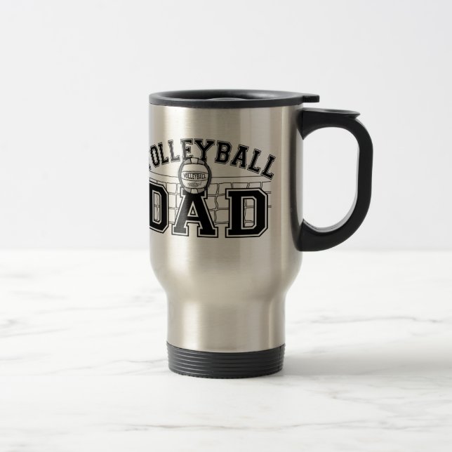 Mug De Voyage Papa de volleyball (Droit)