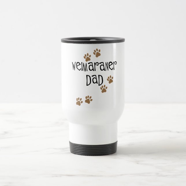 Mug De Voyage Papa de Weimaraner (Centre)