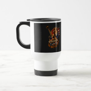 Mug De Voyage Papa guerrier Lion Drapeau américain Guitare 