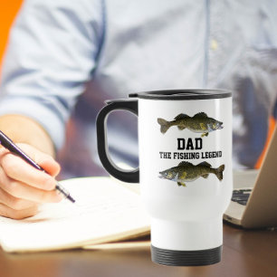 Mug De Voyage Papa Pêche Légende Walleye Fête des pères de poiss