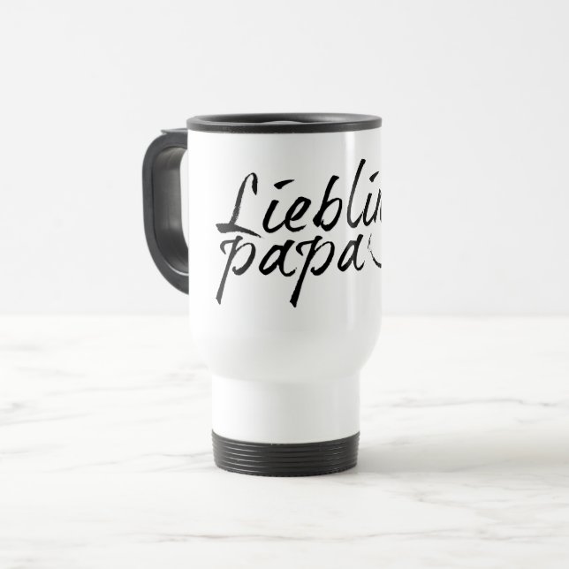 Mug De Voyage Papa préféré - écriture noire 00001 (Devant gauche)