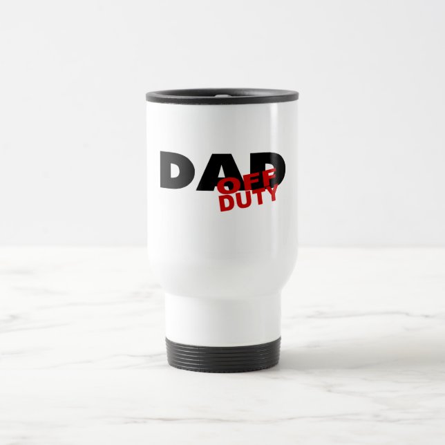 Mug De Voyage Papa qui n'est pas de service (noir) (Centre)