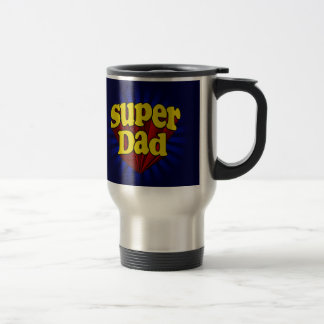 Mug De Voyage Papa superbe, super héros rouge/jaune/fête des