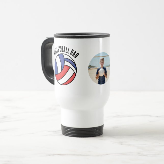 Mug De Voyage Papa volley-ball (Devant gauche)