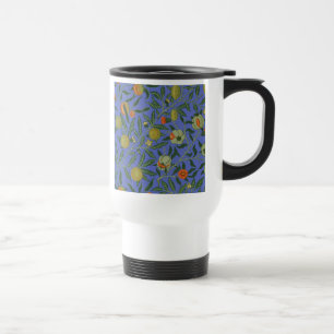 Mug De Voyage Papier peint coloré Grenade Bleue de William Morri