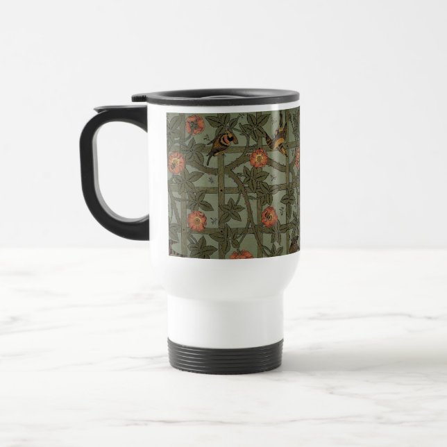 Mug De Voyage Papier peint en treillis de William Morris (Gauche)