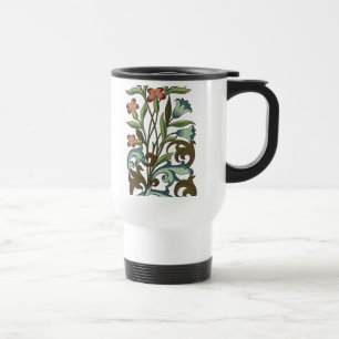 Mug De Voyage Papier peint floral Art Nouveau Joli
