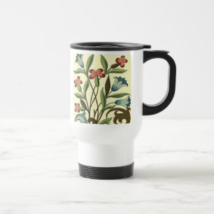Mug De Voyage Papier peint floral Art Nouveau Joli