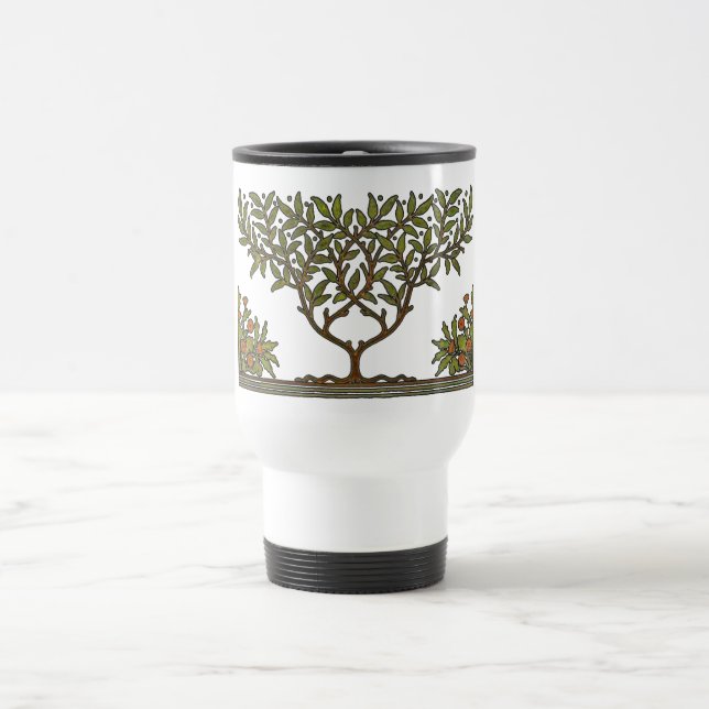 Mug De Voyage Papier peint frise d'arbre de William Morris (Centre)