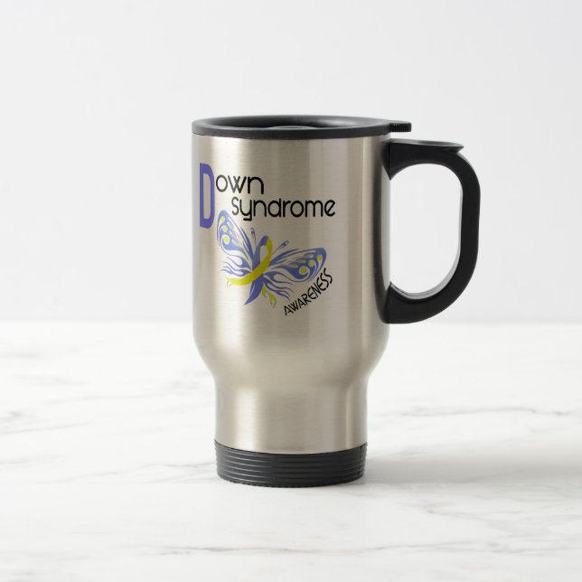 Mug De Voyage PAPILLON 3,1 de syndrome de Down (Droit)