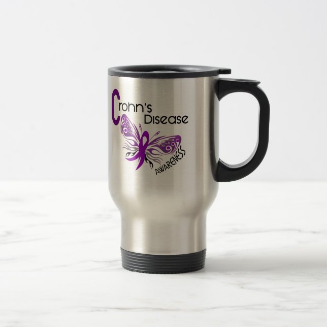 Mug De Voyage PAPILLON 3 de maladie de Crohn (Droit)