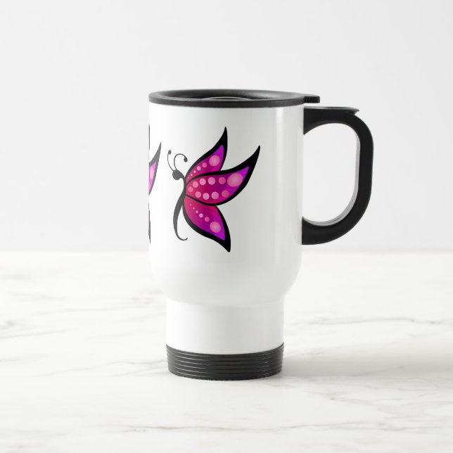 Mug De Voyage Papillon Abstrait (Droite)