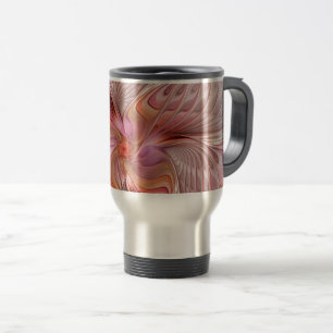 Mug De Voyage Papillon Abstrait coloré Imaginaire Fractal Art