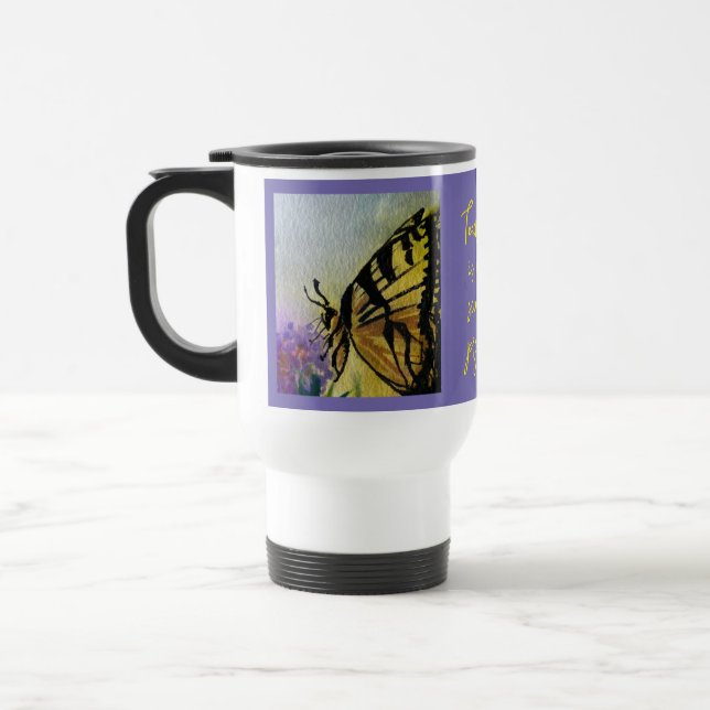 Mug De Voyage Papillon Art Nature se dépliant Pensée de l'enseig (Gauche)