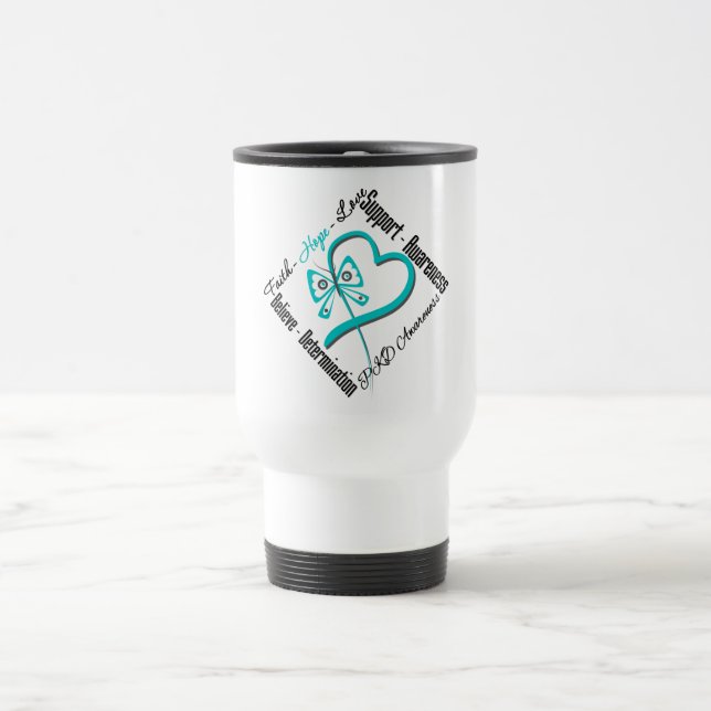 Mug De Voyage Papillon d'amour d'espoir de foi - conscience de (Centre)