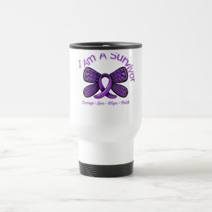 Mug De Voyage Papillon de violence familiale je suis un