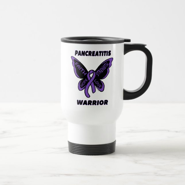 Mug De Voyage Papillon/Guerrier...Pancréatite (Droite)