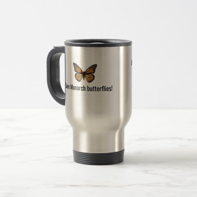 Mug De Voyage Papillon monarque (Devant gauche)