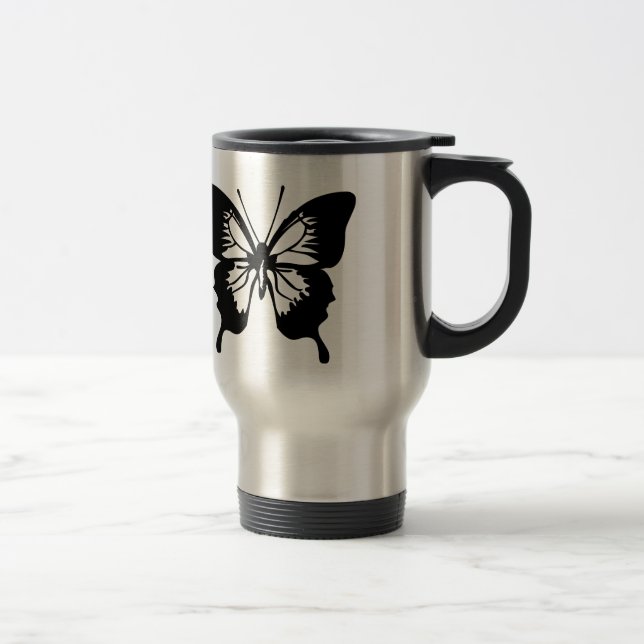 Mug De Voyage Papillon noir (Droit)