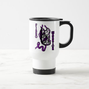 Mug De Voyage Papillon/Ruban...Mug Fibro Travel