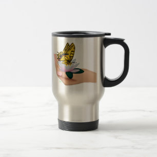 Mug De Voyage Papillon sur Lotus Bloom